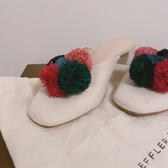 Loeffler Randall | Pom-Pom Canvas Mules | Size 6.5 - Picture 3 of 6